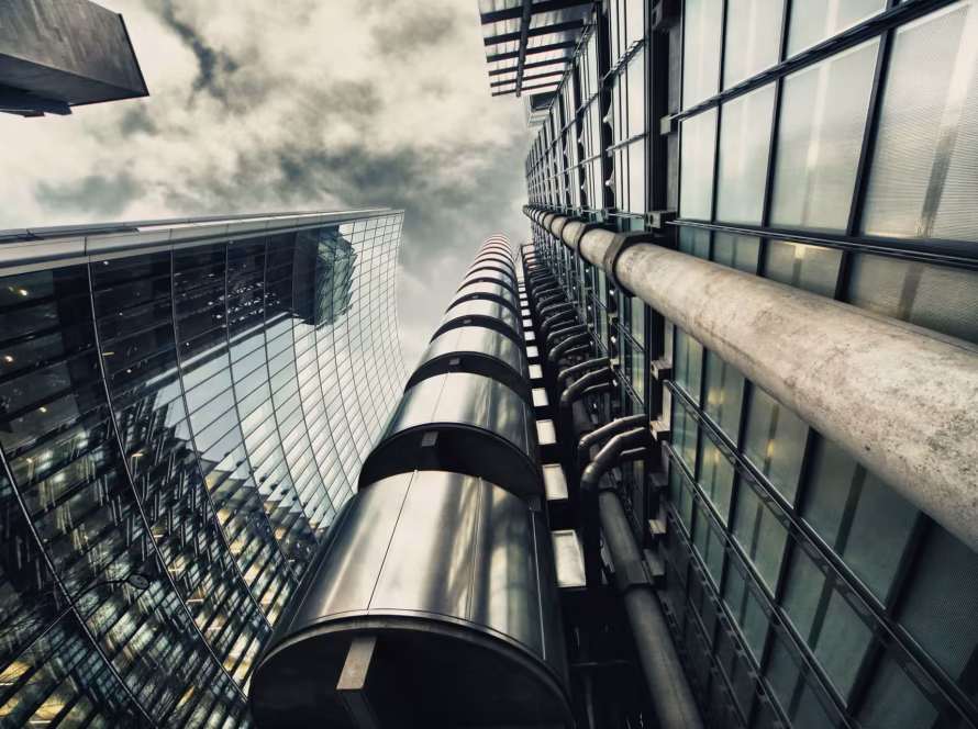 Outside the Lloyds Banking building in London.